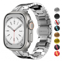 Pour Apple Watch Band 49mm 45mm 44mm 42mm 41mm 40mm Bracelet de Luxe en Acier Inoxydable Iwatch Ultra Série 8 7 Se 3 4 5 6 Bande