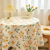 Velvet INS Style Rustic Fresh Student Dormitory Tablecloth Round Coffee Cover Dining Tablecloths