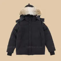 Gooses Puffer Jackets Men Designer Real Coyote Fur Outdoor Wyndham Windbreaker Jassen Outerwear Hooded Fourrure Manteau Marque Qualité, Lancement du produit