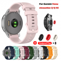 Bracelet de montre pour Garmin Venu Vivoactive 3 bracelet en Silicone pour Garmin Vivoactive 4S 4 Forerunner 245 avec prise anti-poussière