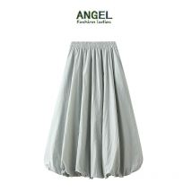 Nouveau taille haute minceur fleur bourgeon jupe lanterne jupe demi-jupe mi-longue a-ligne jupe femme 0503
