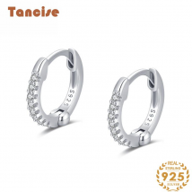Tancise Silver Zircon Boucles d'oreilles Boucles d'oreilles pendantes pour femmes Cadeaux de fête de mariage
