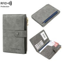 New anti theft RFID passport holder zipper buckle passport cover document holder multi functional travel passport bag