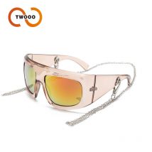 Two Circles Cross Border Personalized Chain Cycling Windproof Glasses European And American Men's High End Sports Sunglasses T1236