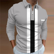 Nouveau 2023 Polo homme affaires été automne T-shirt à manches longues décontracté hommes Polo
