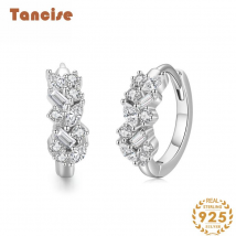 Tancise Silver Zircon Earrings Drop Earrings For Women Wedding Party Gifts