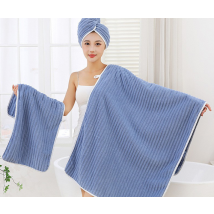 New Coral Velvet Towel, Bath Cap, Three Piece Set, Thickened, Water Absorbing, Soft, and Non Hair Falling Bathing Home