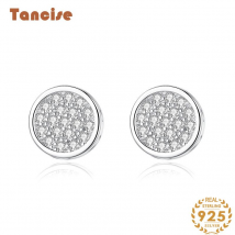 Tancise Silver Zircon Boucles d'oreilles Boucles d'oreilles pendantes pour femmes Cadeaux de fête de mariage