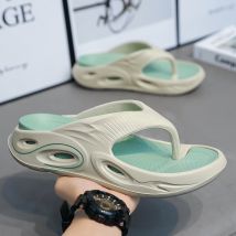 Tongs de célébrités en filet pour hommes, vêtements d'été, semelles épaisses, tongs de plage, de sport, de mode en plein air pour hommes, tongs de personnalité de marque