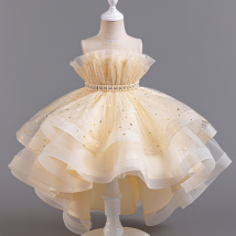 Robe de soirée pour mère et enfant, robe pour enfant Cuhk, robe à fleurs, robe en maille, jupe de princesse
