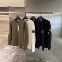 Men's Clothing Soft Tencel Cloud Feel Air Layer Round Neck Sweatshirt