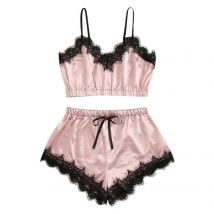 Women’S Clothing Sexy Lace Lingerie Suspenders Three Point Chest Wrap Satin Lace Panties Women's Suit