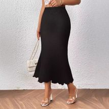 Robe longue élégante en jacquard tricoté pour femme, sac élastique, queue de hanche, demi-corps, sexy et généreuse, nouvelle collection 2025