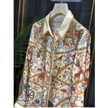 Women's fashion silk blouse long sleeve blouse for women