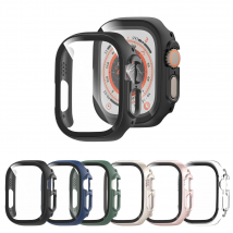 Verre + couvercle pour Apple Watch boîtier ultra 49mm smartwatch PC protecteur d&#39;écran pare-chocs trempé accessoires iwatch série ultra 49mm
