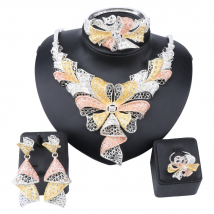 Parures de bijoux africains en cristal pour femmes, mariage, mariage, élégant et romantique