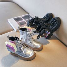 Bottes Martin pour filles, nouveau style de printemps, bottes pour enfants, bottes pour bébés, bottes simples en cuir pour garçons, bottes courtes pour enfants
