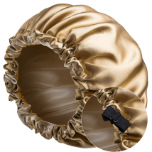 Bonnet de nuit double couche satin grande dentelle bonnet de nuit couleur unie grand bonnet rond ajustement chapeau de chimiothérapie