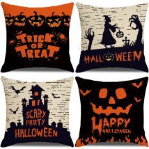 Halloween decoration home linen cushion cover funny pumpkin head sofa pillow cover combination