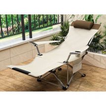 Chaise de salon portable à double usage pour l'extérieur, bureau, plage, pêche, camping, pause déjeuner, lit pliant