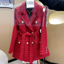Veste Blazer à Double boutonnage pour femme, veste Blazer, mode coréenne, Super beau, petit parfum, nouvelle collection printemps automne 2023