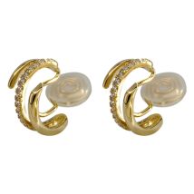 Women's Jewelry High End Hoop Ear Clips For Non Pierced Ears Mosquito Coils Earrings Simple And Compact Temperament Earrings Niche Design