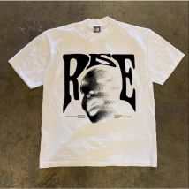 T-shirt en coton imprimé tête d'été pour femme, vêtement esthétique et tendance, style gothique