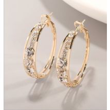Shui Diamond Inlaid Women's with Large Circles and Earrings Ornaments