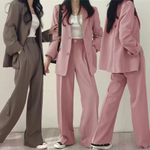 Vêtements pour femmes, petit costume, veste rétro, slim, mode printemps et automne, style décontracté, haut et pantalon, costume