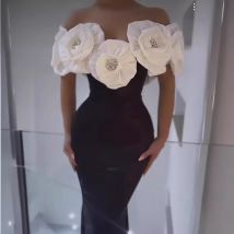 Vêtements pour femmes, robe à bandes, robe longue blanche à grandes fleurs