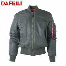 Double sided wear BF loose short couple retro  bomber jacket ma1 baseball uniform ins men's jacket
