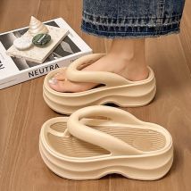 New Summer Outdoor EVA Thick-soled Flip-flops For Women, Fashionable, Popular Online, Beach Flip-flops