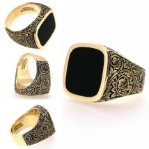 Hecheng vend des modèles classiques à la mode, des pierres précieuses noires, des bagues en or antiques et des bijoux exquis
