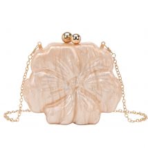 Evening bag flower multi color acrylic bag fresh and sweet style clutch bag evening bag chain