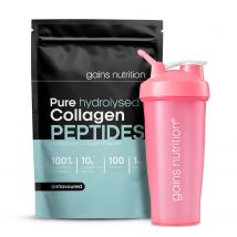 Bovine Collagen Peptides Powder | 1KG | + 600ml Shaker Pink