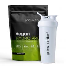 Vegan Hydro Pro Hydrolysed Protein | 1KG | + 600ml Shaker White