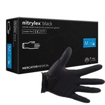 MERCATOR Nitrylex Black M - rękawice nitrylowe czarne