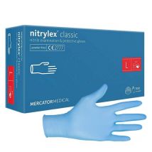 MERCATOR Rękawice nitrylowe Nitrylex Classic L - Jasno niebieskie