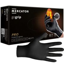 MERCATOR Rękawice nitrylowe gogrip BLACK L - Czarne