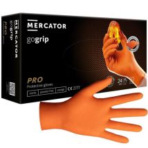 MERCATOR Rękawice nitrylowe gogrip ORANGE XL - Pomarańczowe