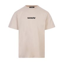 Bruine Katoenen T-shirt met Logo Print Barrow , Pink , Heren
