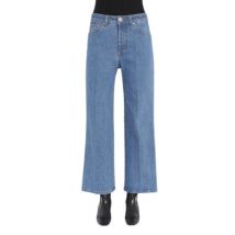 Wijde Pijp Jeans - Hoge Taille, Lichtblauwe Wassing Lanvin , Blue , Dames