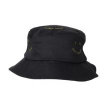 Blije Bucket Hat, Zwart Katoen met Geborduurd Patroon PS By Paul Smith , Black , Heren