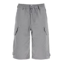 Canvas Bermuda Shorts met meerdere zakken Y-3 , Gray , Heren