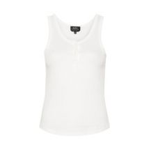 Crèmewitte Mouwloze T-shirt A.p.c. , White , Dames
