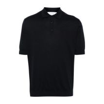 Zwart Poloshirt met Geborduurd Logo Lardini , Black , Heren