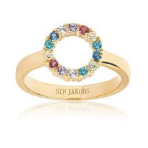 Elegante Piccolo Ring met CZ Stenen Sif Jakobs Jewellery , Yellow , Dames