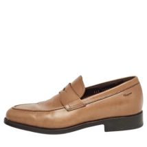 Pre-owned Leather flats Salvatore Ferragamo Pre-owned , Brown , Dames