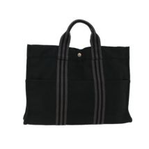 Pre-owned Canvas handbags Hermès Vintage , Black , Dames