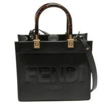Pre-owned Leather totes Fendi Vintage , Black , Dames